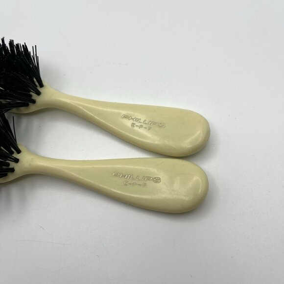 VTG 50s Phillips E-P-7 Plastic Hairbrush Nylon Bristle Grooming Brush 8” MCM Set - Picture 3 of 6